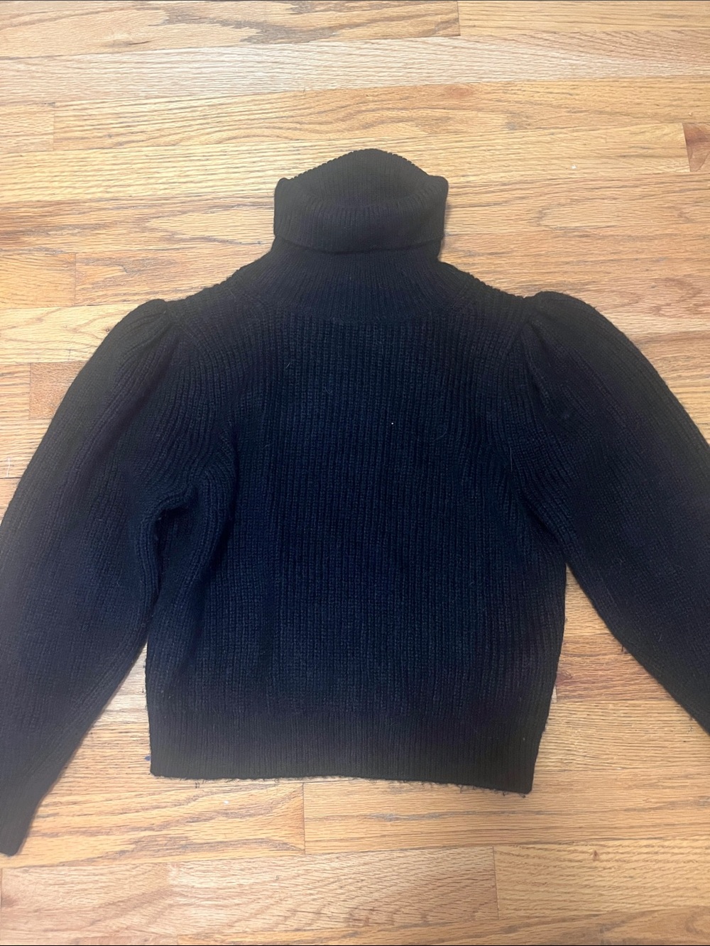 J crew xs Black Turtleneck Puff-Sleeve Sweater - Women's